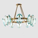 Loft Industry Modern - Green Ovals Chandelier